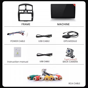Navigatie Android Hyundai Santa Fe 2001-2006 Waze YouTube GPS USB - Img 5
