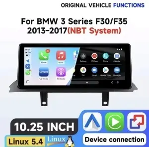 Navigatie BMW Seria 3 F30/31 Linux CarPlay & Android Auto Wireless - Img 3