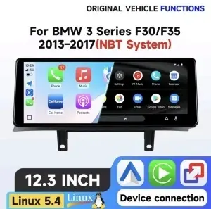 Navigatie BMW Seria 3 F30/31 Linux CarPlay & Android Auto Wireless - Img 2