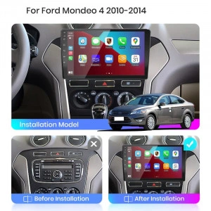 Navigatie Android Ford Mondeo 9" 2010-2014 Waze YouTube GPS USB - Img 5