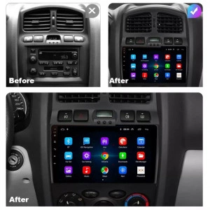 Navigatie Android Hyundai Santa Fe 2001-2006 Waze YouTube GPS USB - Img 4