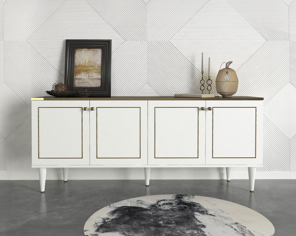 Comoda televizor Modern Luxe de la UnicUtil, vedere frontală