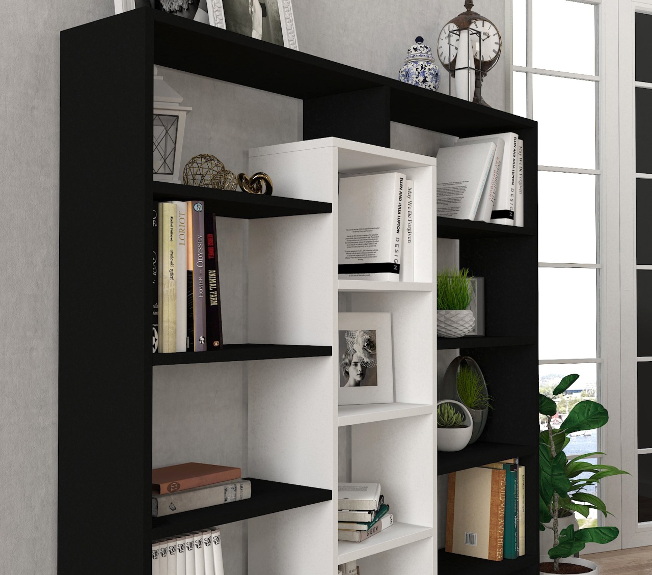 Biblioteca, Strong Frame, UnicUtil, Negru-Alb, UUBIB50 - 3 | YEO