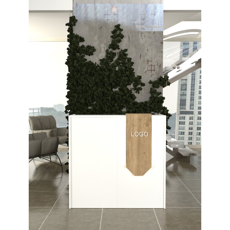 Birou recepție, Navita LED Front Desk, UnicUtil, Alb-Bej - imagine 2