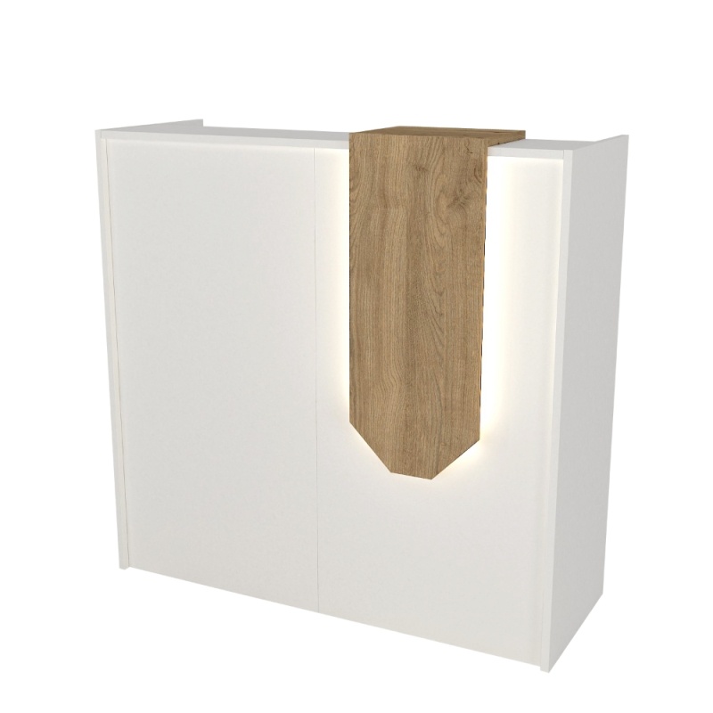 Birou recepție, Navita LED Front Desk, UnicUtil, Alb-Bej - imagine 5