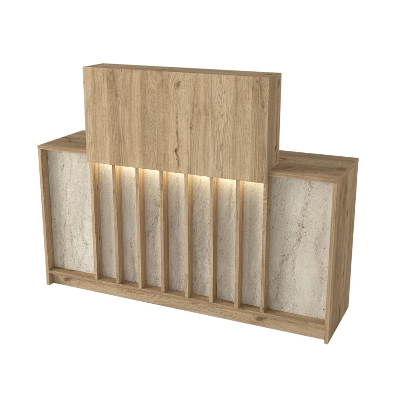 Birou recepție, Welcome Davis, UnicUtil, Bej-Travertin, 150 cm - imagine 9