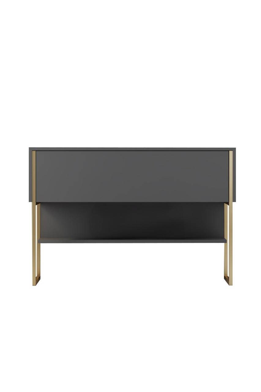 Comodă, Luxe Gold, UnicUtil, Auriu-Antracit, Lățime: 120 cm, Înălțime: 80 cm, Adâncime: 30 cm - view 6