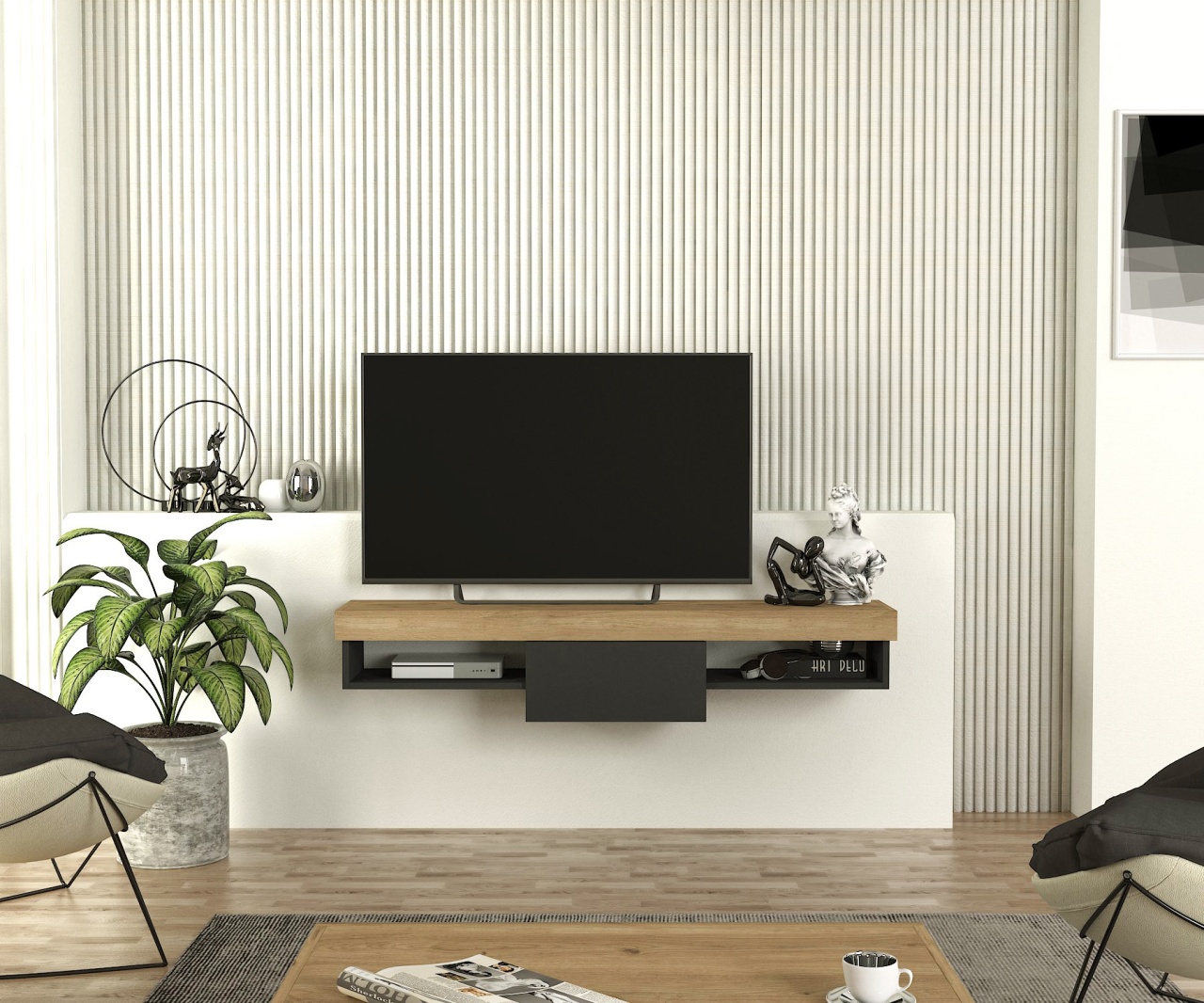 Comoda TV, Modern Edge, UnicUtil, Gri, UUTVU33