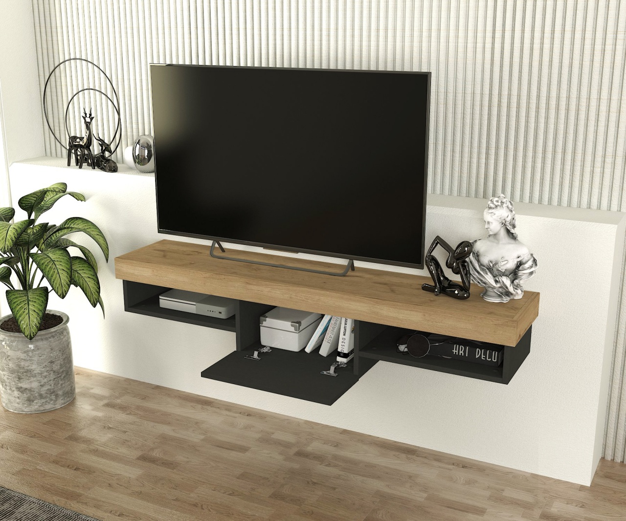 Comoda TV, Modern Edge, UnicUtil, Gri, UUTVU33 - 3 | YEO