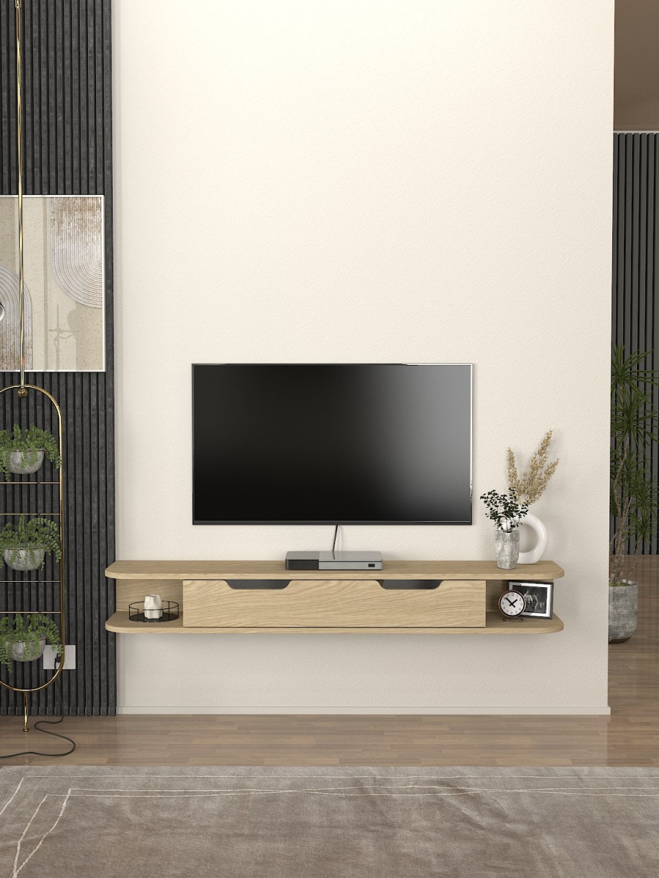Comoda TV, Noble Frame, UnicUtil, Crem, UUTVU28 - 2 | YEO