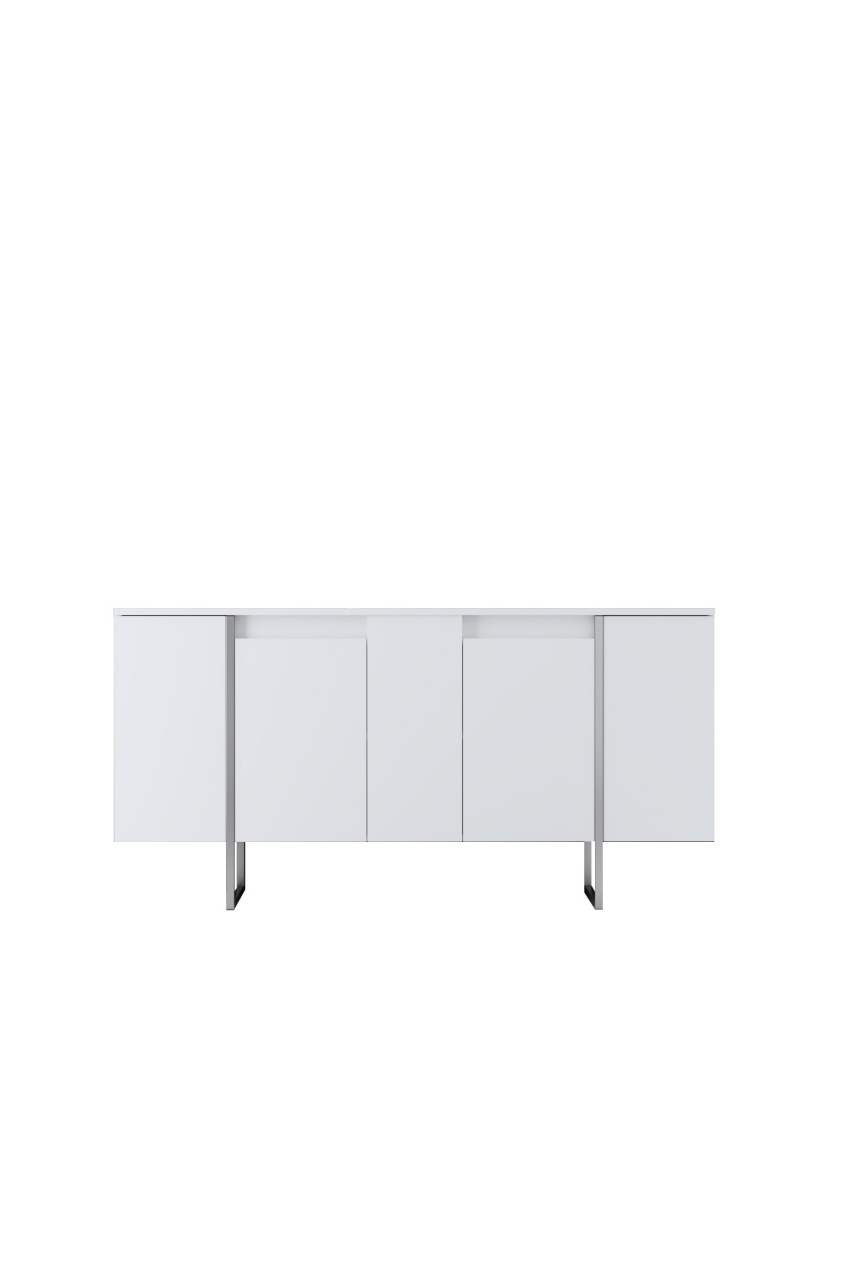 Consolă, Luxe White, UnicUtil, Alb-Argintiu, Lățime: 160 cm, Adâncime: 35 cm, Înălțime: 80 cm, 618BLY1302 - view 7