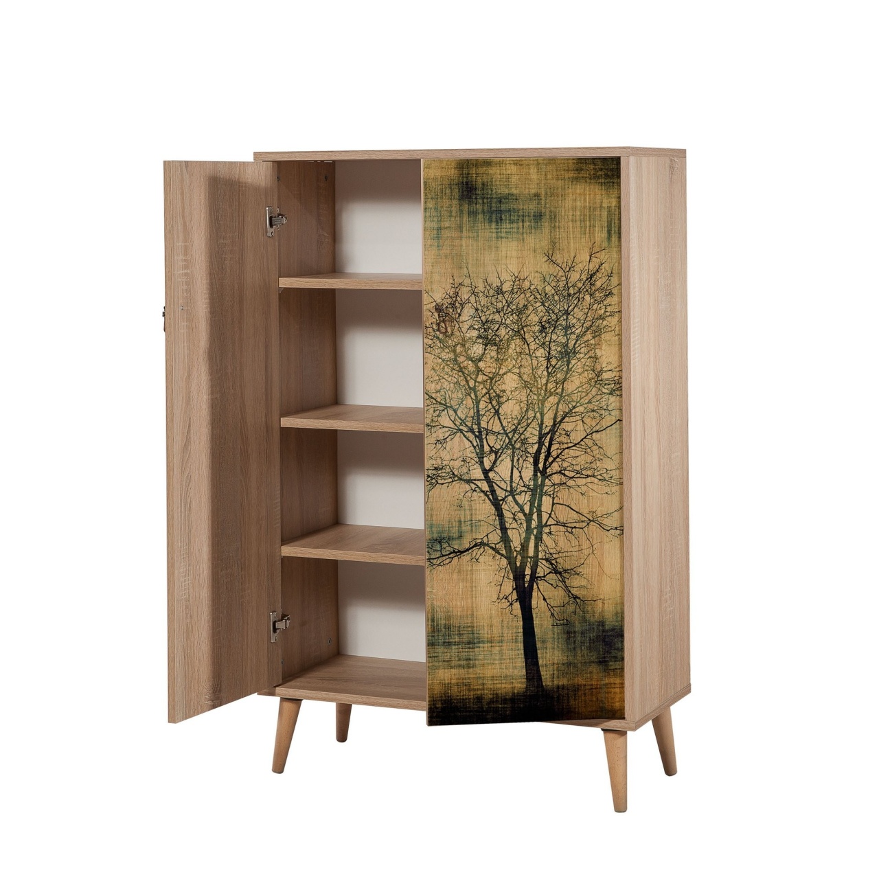 Dulap multifuncțional, Multibox 729, UnicUtil, Stejarul Sonoma, Lățime: 80 cm, Înălțime: 127 cm, Adâncime: 36 cm - view 7