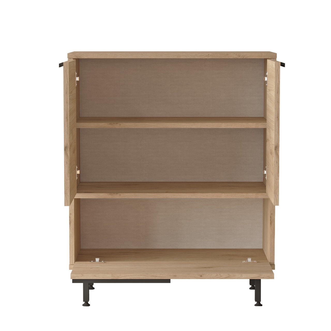 Dulap pentru pantofi, On8C S, UnicUtil, Nuc, Lățime: 74,8 cm, Înălțime: 90,4 cm, Adâncime: 35,5 cm - view 5