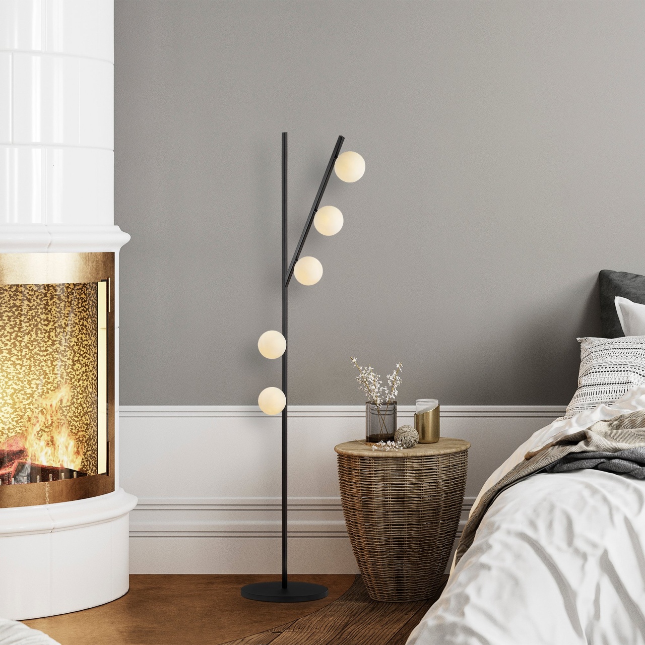 Lampadar, Cloud glow, UnicUtil, Culoarea Negru Crem - 1 | YEO