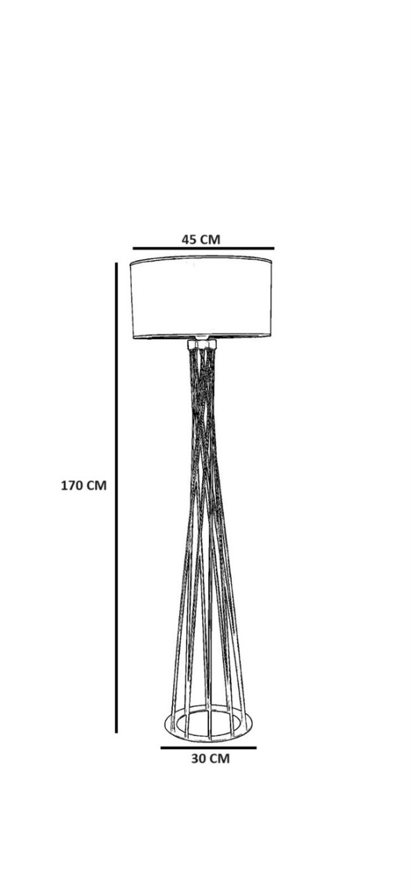Lampadar, Drift shell, UnicUtil, Culoarea Gri Auriu - 4 | YEO