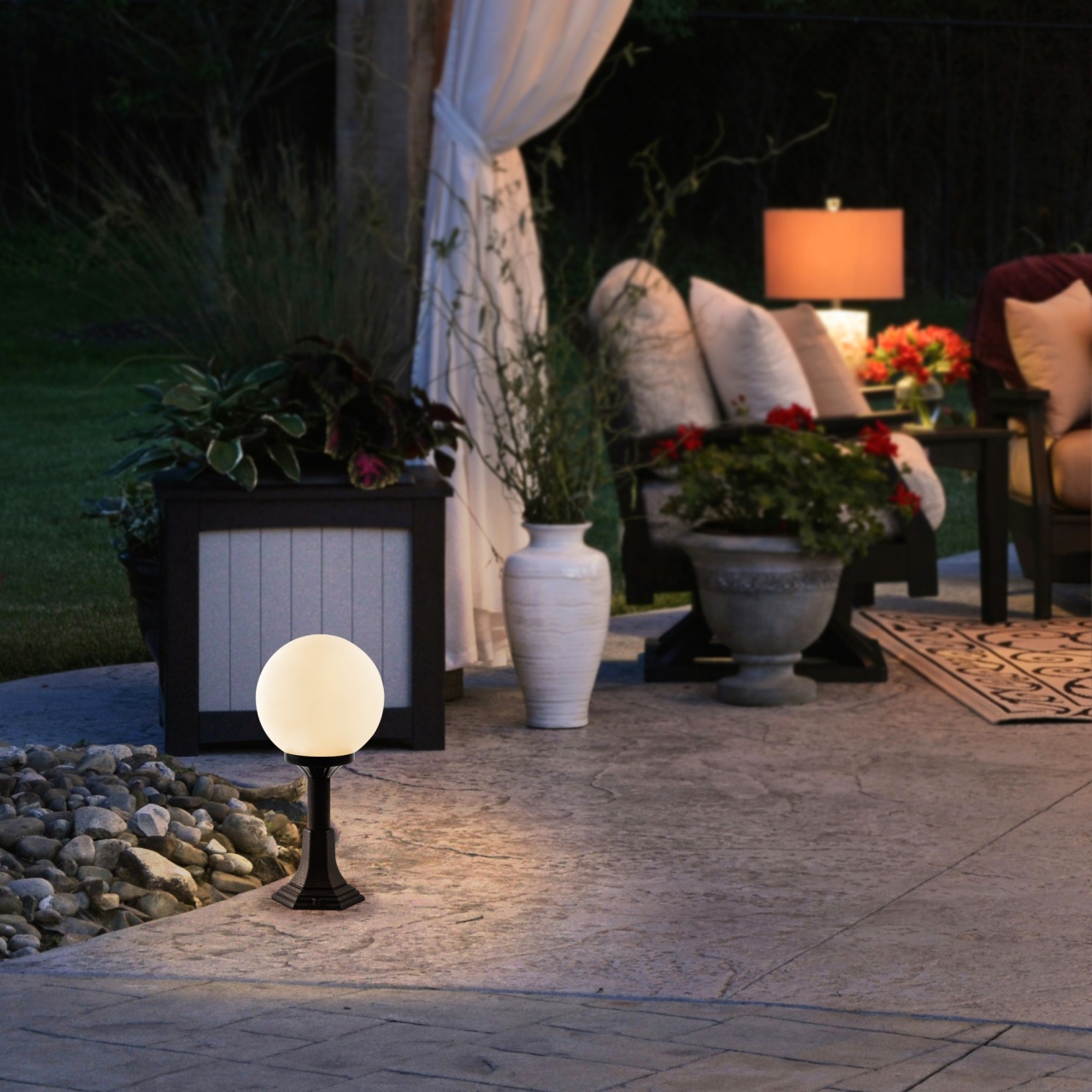 Lampadar Exterior, Ember grove, UnicUtil, Culoarea Negru - 2 | YEO