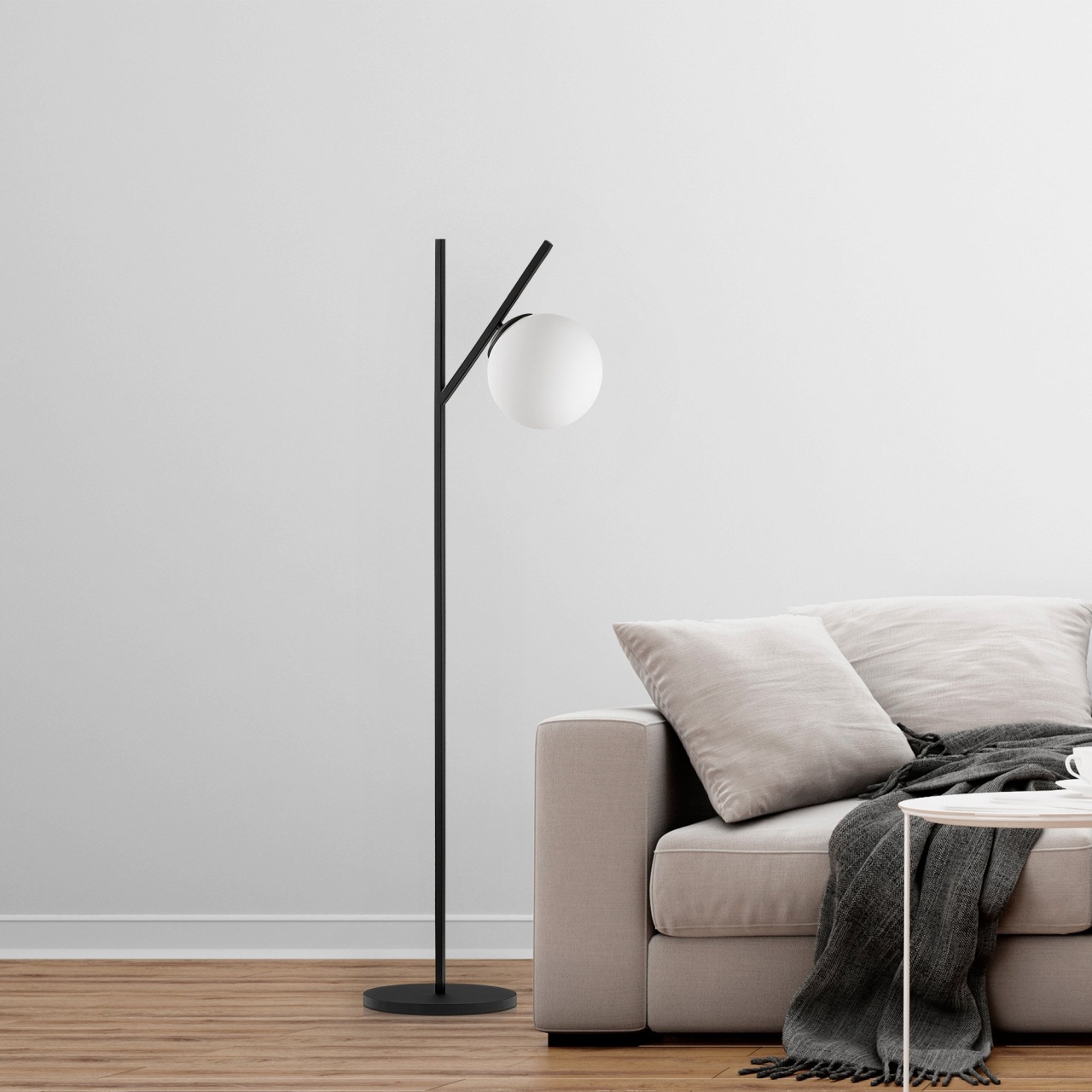 Lampadar, Flame shell, UnicUtil, Culoarea Negru Crem - 1 | YEO