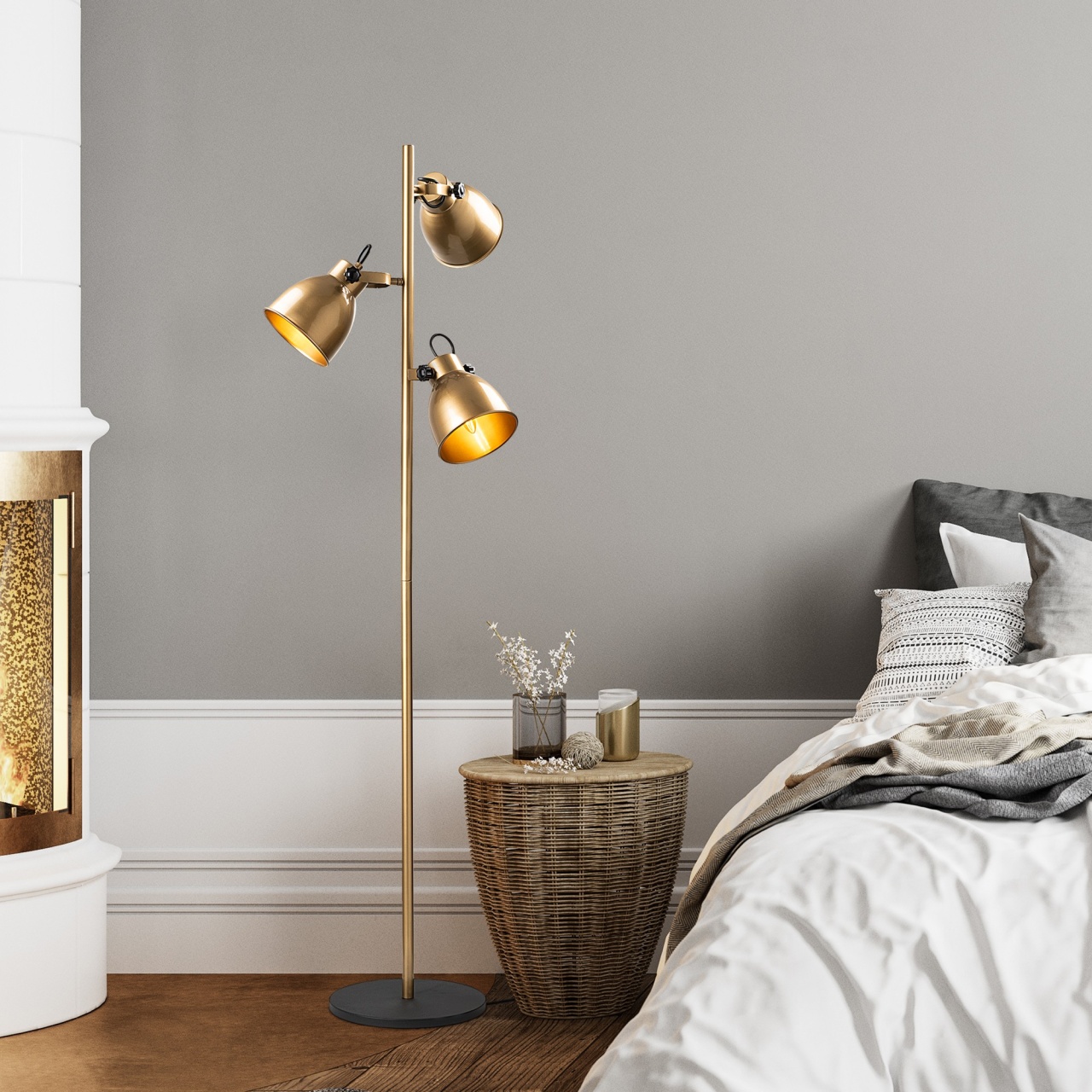 Lampadar, Spark wave, UnicUtil, Culoarea Auriu - 2 | YEO