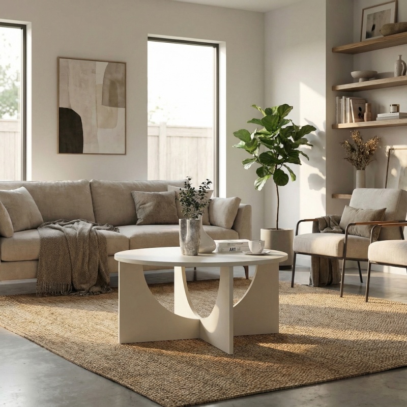 Masă de cafea, Lemmar Sandstone, UnicUtil, Crem - imagine 3