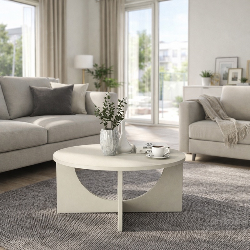 Masă de cafea, Lemmar Sandstone, UnicUtil, Crem - imagine 6