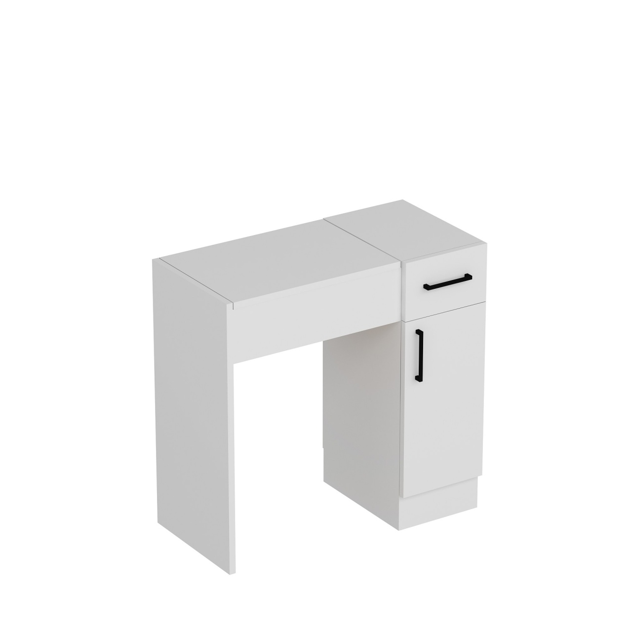 Masă de machiaj, Inci Design, UnicUtil, Alb,Lățime: 74,2 cm, Înălțime: 107,5 cm, Adâncime: 37,6 cm - view 4