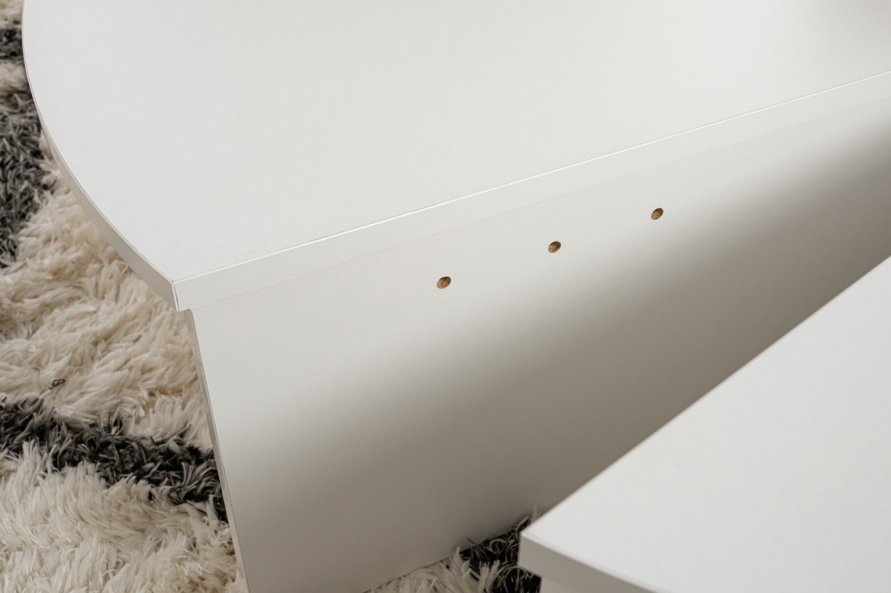Măsuţă de cafea, Orion White, UnicUtil, Alb, Lemn-Negru, Lățime: 90 cm, Înălțime: 30 cm, Adâncime: 60 cm - view 4