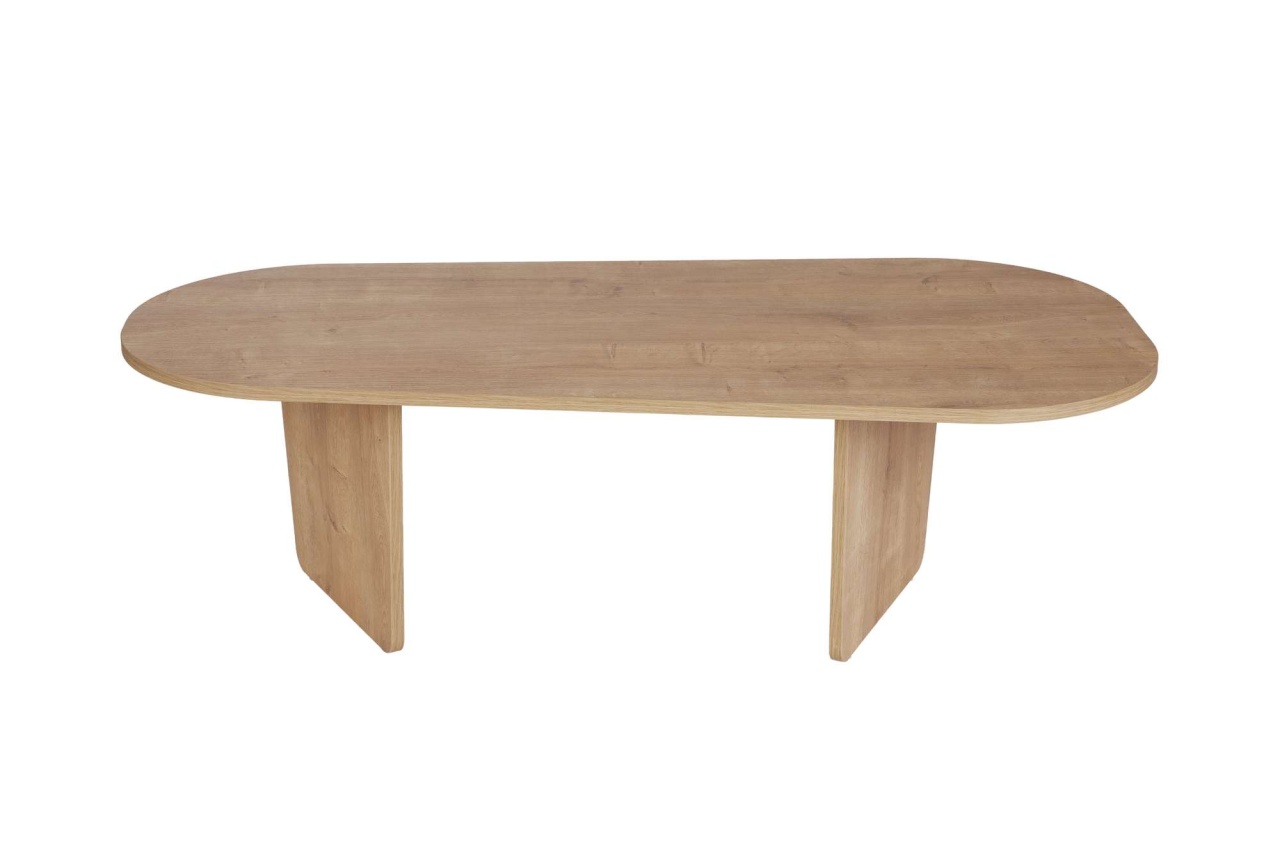 Măsuţă de cafea, Ovalis Oak, UnicUtil, Stejar, Lățime: 130 cm, Înălțime: 40 cm, Adâncime: 65 cm - view 7