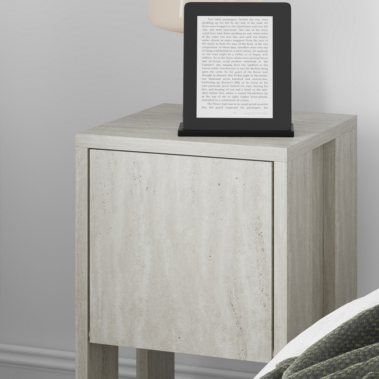 Noptieră, Ema Travertine, UnicUtil, Travertin, Lățime: 30 cm, Înălțime: 55 cm, Adâncime: 30 cm - view 9