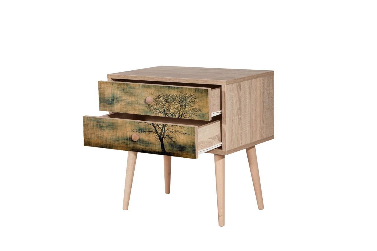 Noptieră, Two 729, UnicUtil, Stejarul Sonoma, Lățime: 60 cm, Înălțime: 61 cm, Adâncime: 40 cm - view 5