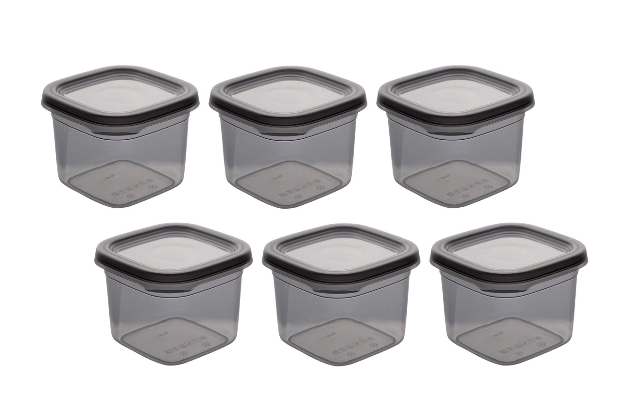 Set 6 recipiente alimentare , UnicUtil, Elegant Versatile, Antracit - 1 | YEO