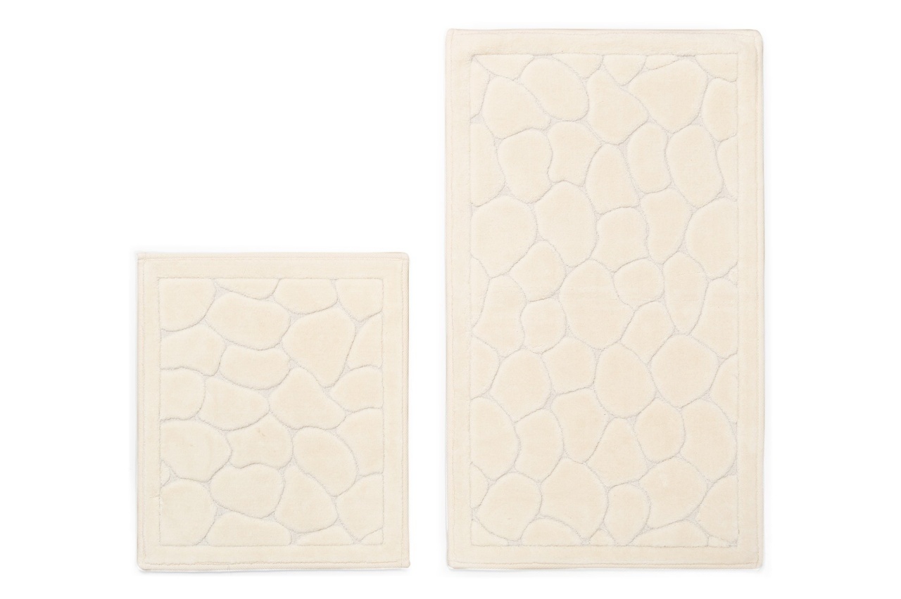 Set covorase baie 2 piese, Modern Look, UnicUtil, Cream - 1 | YEO
