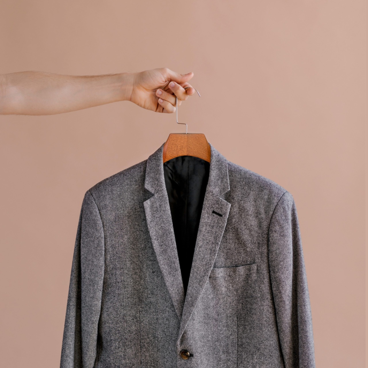 Umeraș de lux din lemn maro vintage cu cârlig rotativ, umeri lați și design modern, 1 bucata - imagine 6