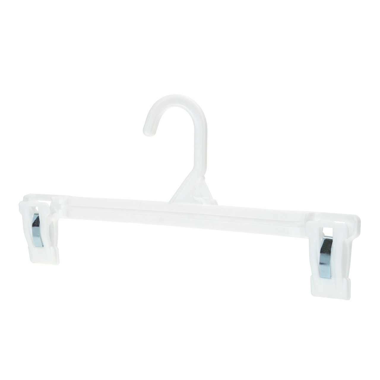 Umeraș din Plastic cu clipsuri, pentru pantaloni/fuste, Alb, 1 bucata - imagine 4