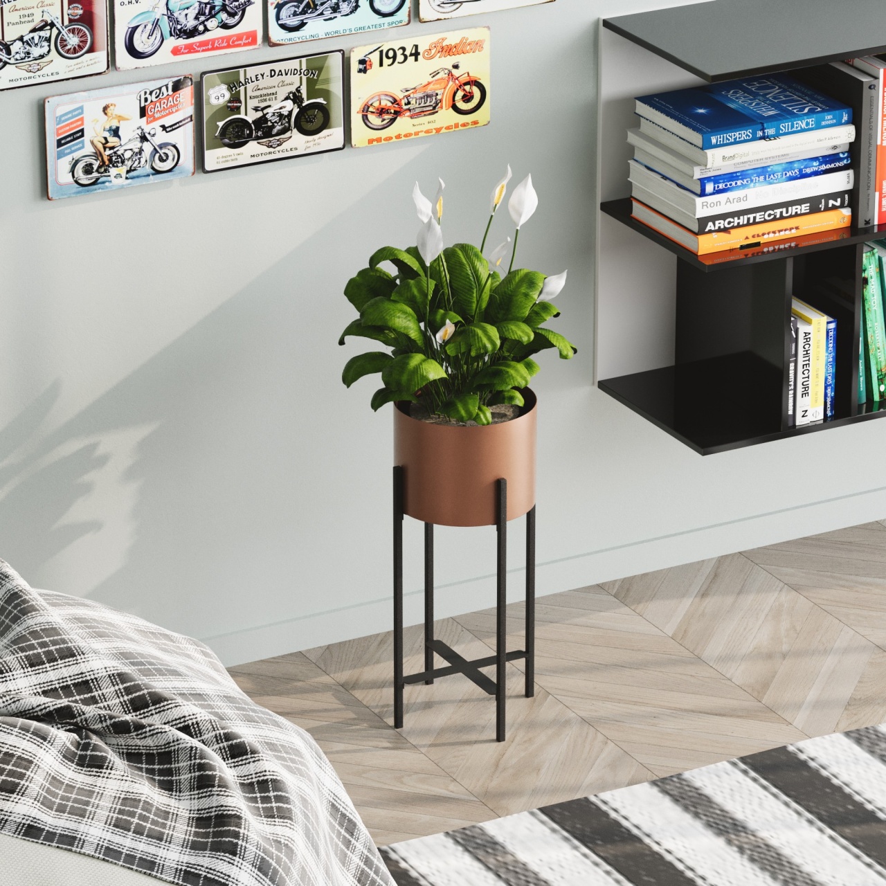 Vas Decorativ, Flame dust, UnicUtil, Culoarea Negru Cupru - 2 | YEO
