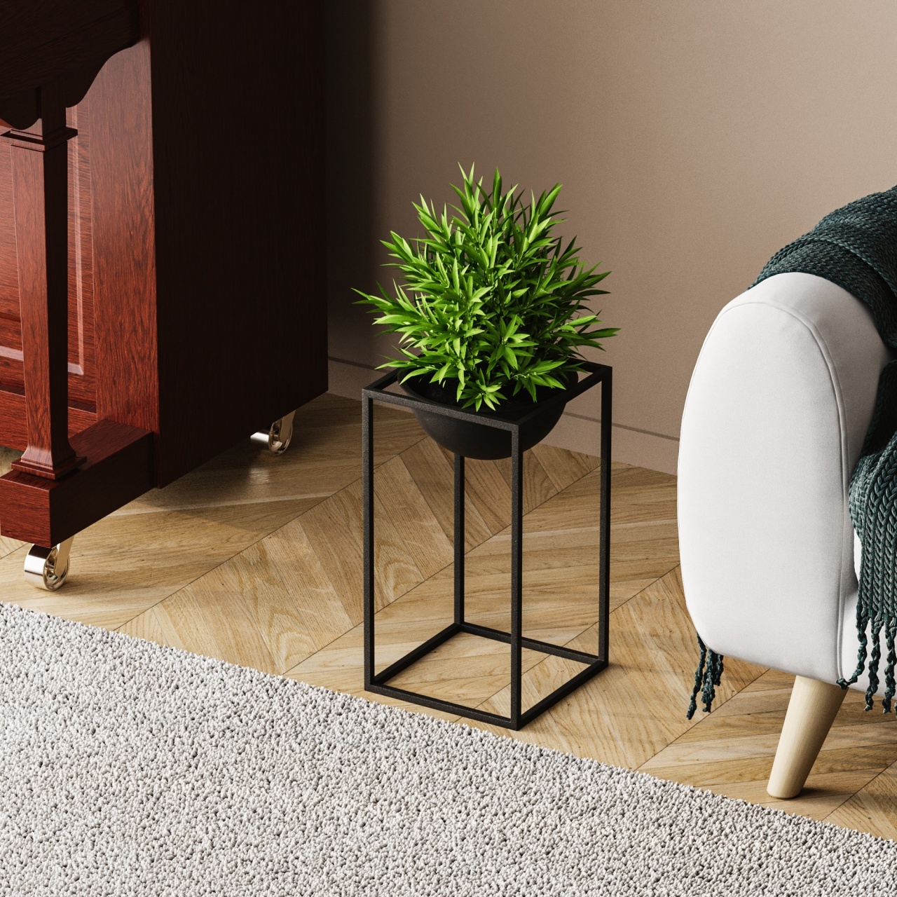 Vas Decorativ, Mist leaf, UnicUtil, Culoarea Negru - 2 | YEO