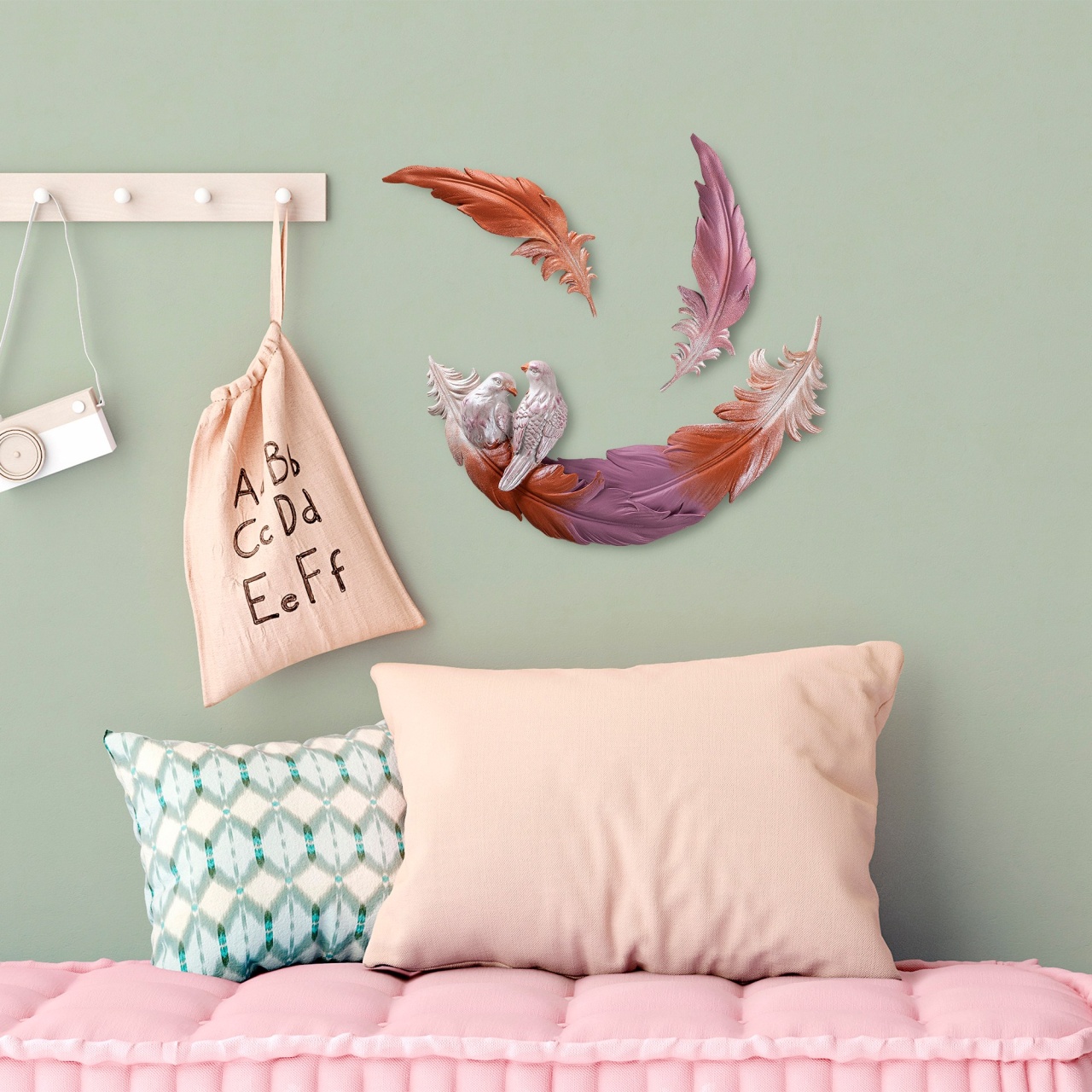 Accesorii Decorative Perete, Spark ember, UnicUtil, Culoarea Roz Portocaliu