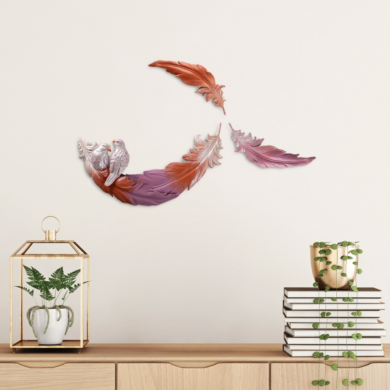Accesorii Decorative Perete, Spark ember, UnicUtil, Culoarea Roz Portocaliu - 2 | YEO