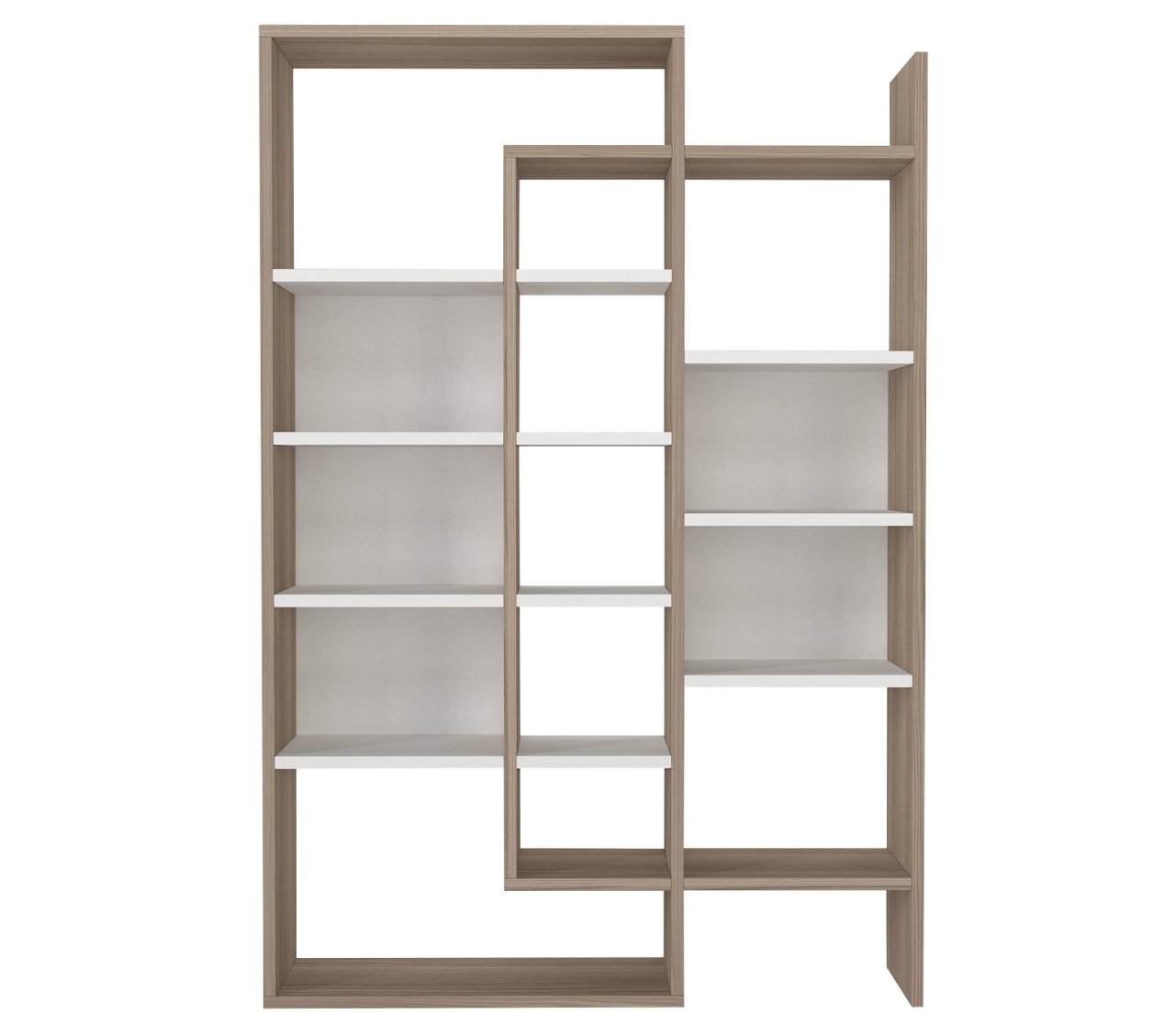 Biblioteca, Geo Space, UnicUtil, 94.2 x 22 x 139.5 cm, Alb-Maro - imagine 5