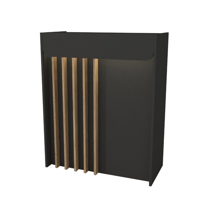 Birou recepție, Karibu LED Front Desk, UnicUtil, Gri-Bej - imagine 5