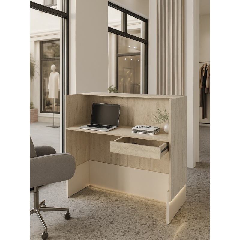 Birou recepție, Rissa Front Desk, UnicUtil, Travertin-Crem - imagine 4