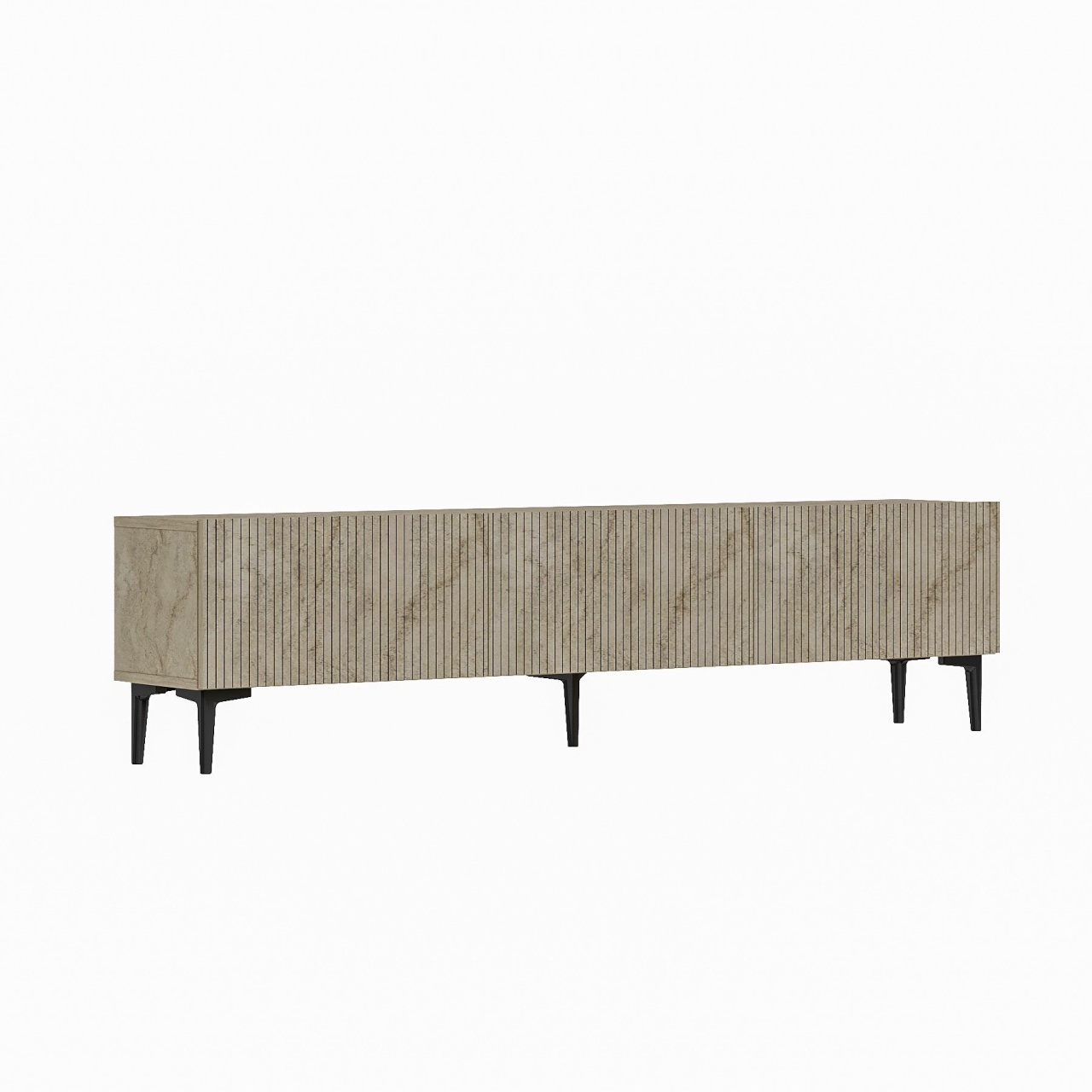 Comoda TV, Oscar Travertine, UnicUtil, Travertin, Lățime: 180 cm, Înălțime: 45 cm, Adâncime: 31,4 cm - view 6