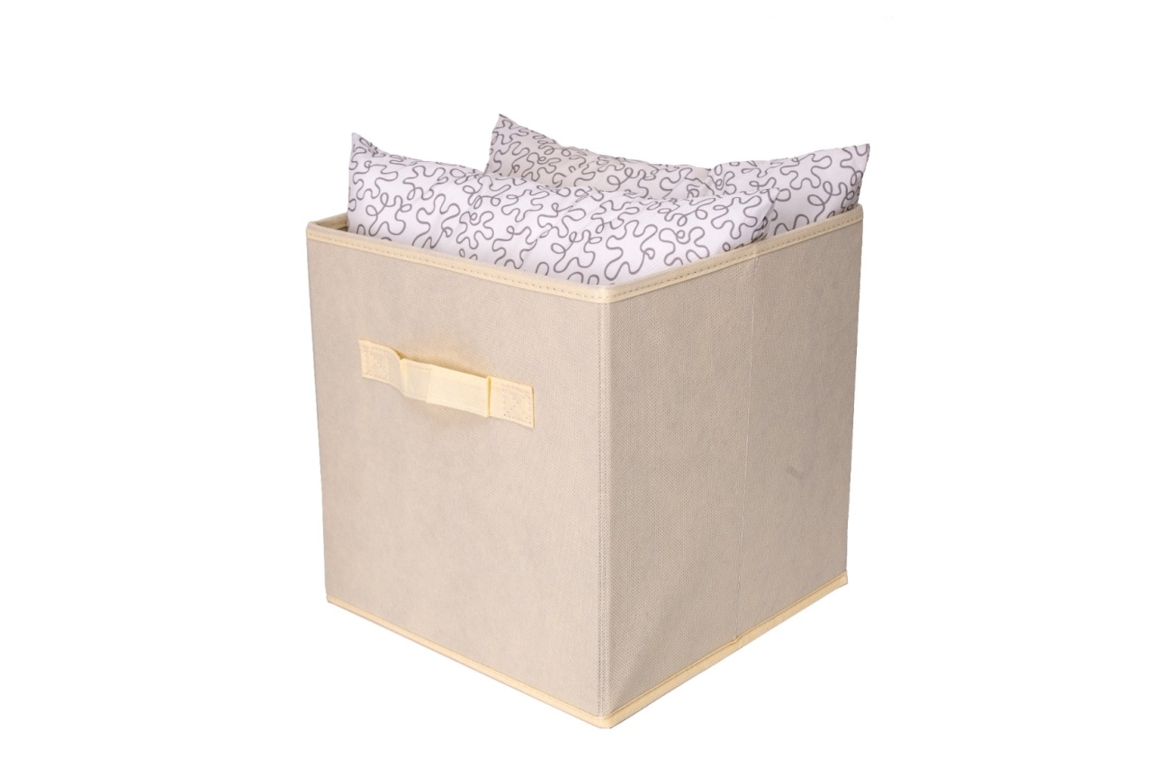 Cutie depozitare, Flex CreamBox, UnicUtil, 28 x 28 x 28 cm, Crem - imagine 2