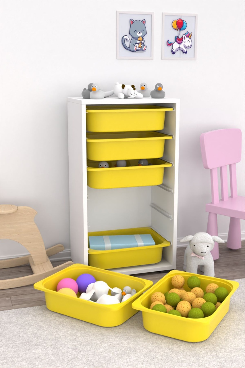Dulap multifunctional, Cloud breeze, UnicUtil, Culoarea Alb Galben - 2 | YEO