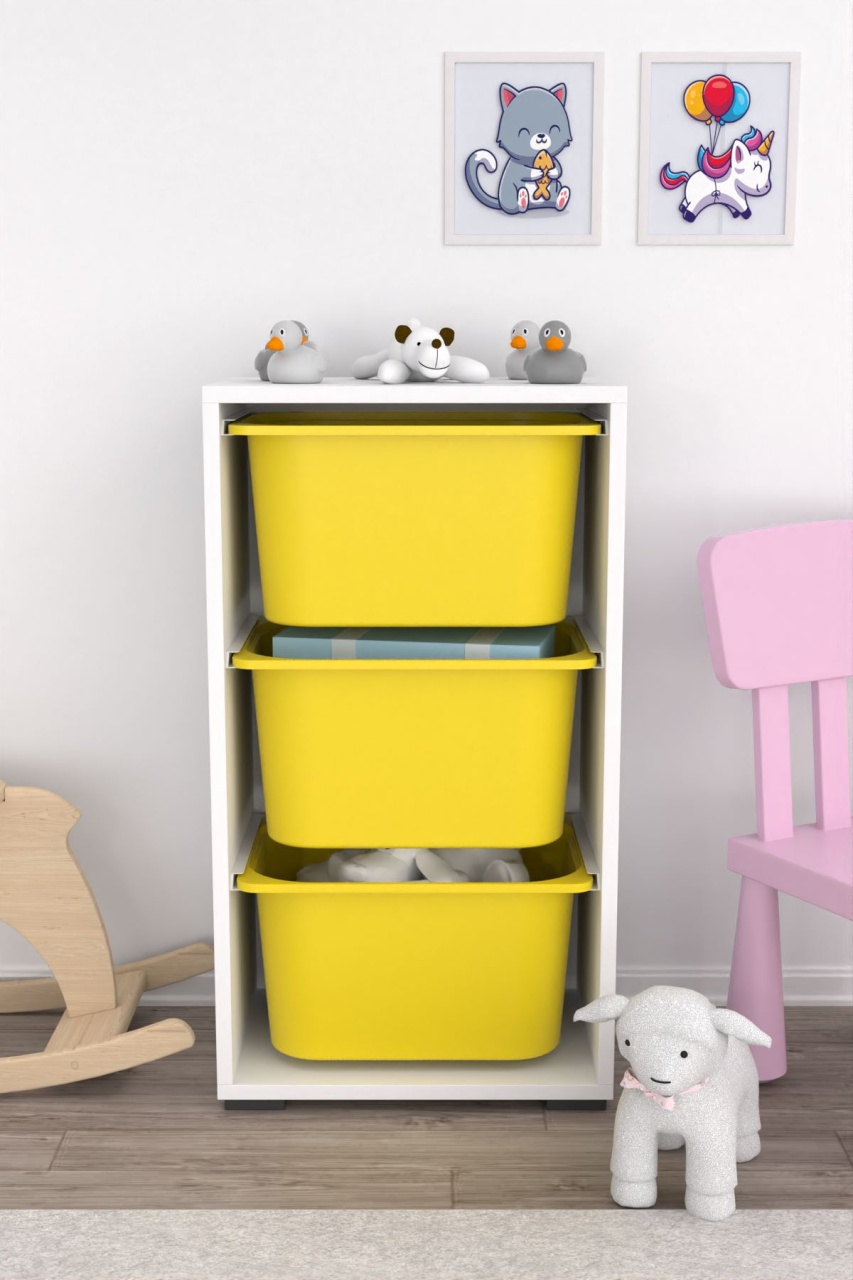 Dulap multifunctional, Glow grove, UnicUtil, Culoarea Alb Galben - 1 | YEO
