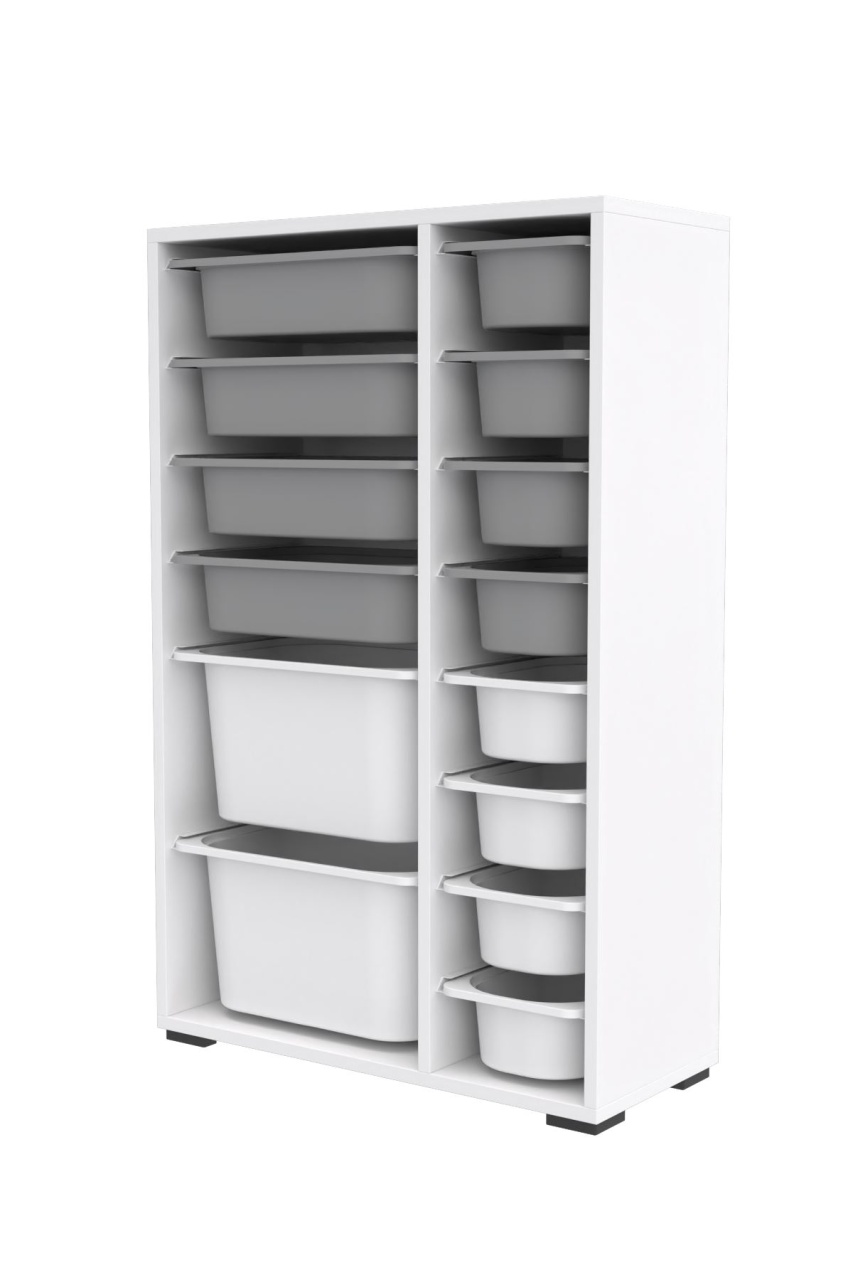 Dulap multifunctional, Stone storm, UnicUtil, Culoarea Alb Gri - 3 | YEO