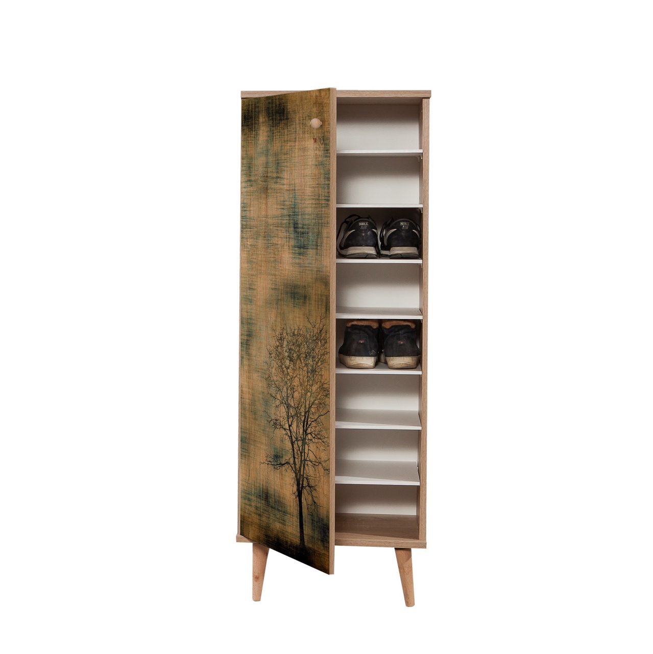 Dulap pentru pantofi, Filinta 729, UnicUtil, Stejarul Sonoma, Lățime: 50 cm, Înălțime: 135 cm, Adâncime: 38 cm - view 6