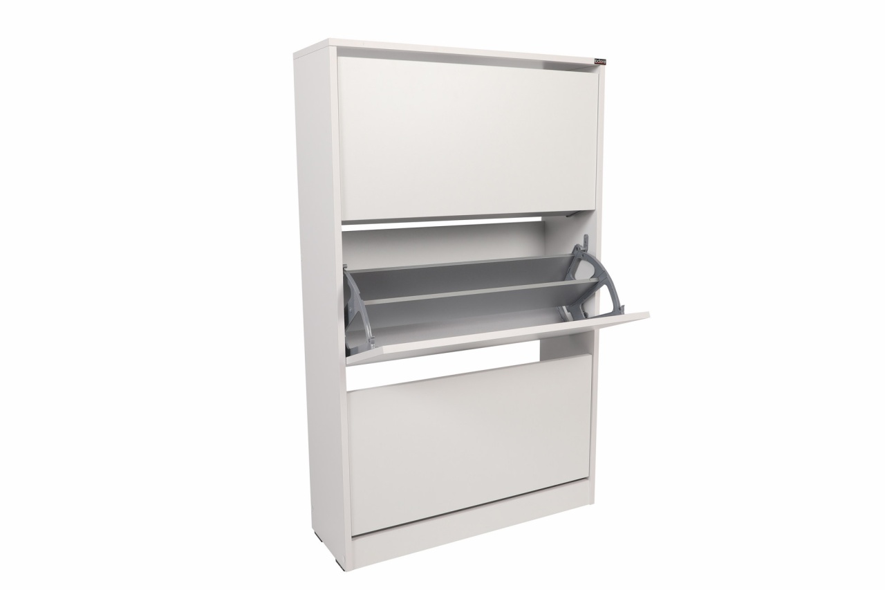 Dulap pentru pantofi, Shc 530, UnicUtil, Alb, Lățime: 73 cm, Înălțime: 119 cm, Adâncime: 26 cm - view 5