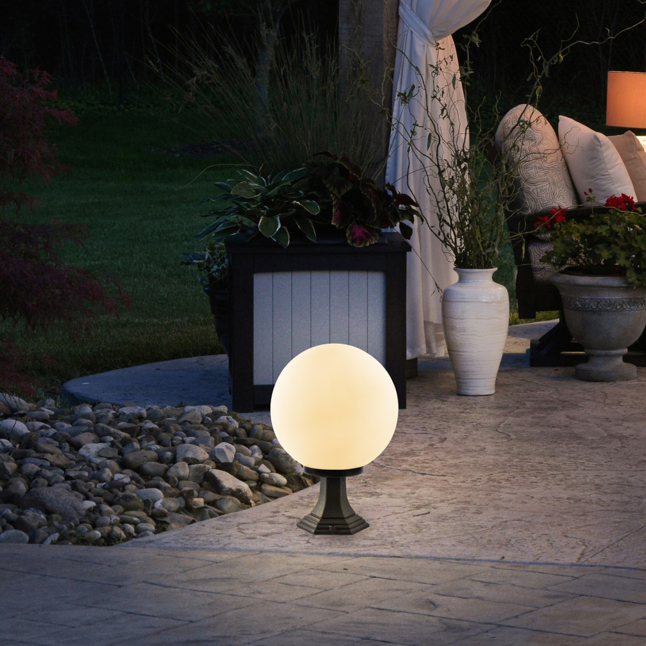 Lampadar Exterior, Stone spark, UnicUtil, Culoarea Negru - 1 | YEO