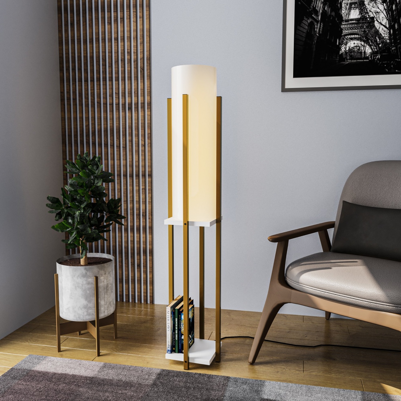 Lampadar, Wave blaze, UnicUtil, Culoarea Auriu Alb