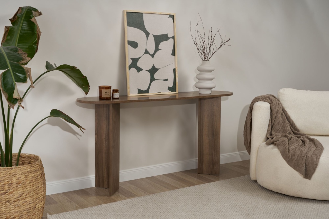 Masa decor, Sira Walnut, UnicUtil, Nuc, Lățime: 150 cm, Înălțime: 75 cm, Adâncime: 35 cm - view 4